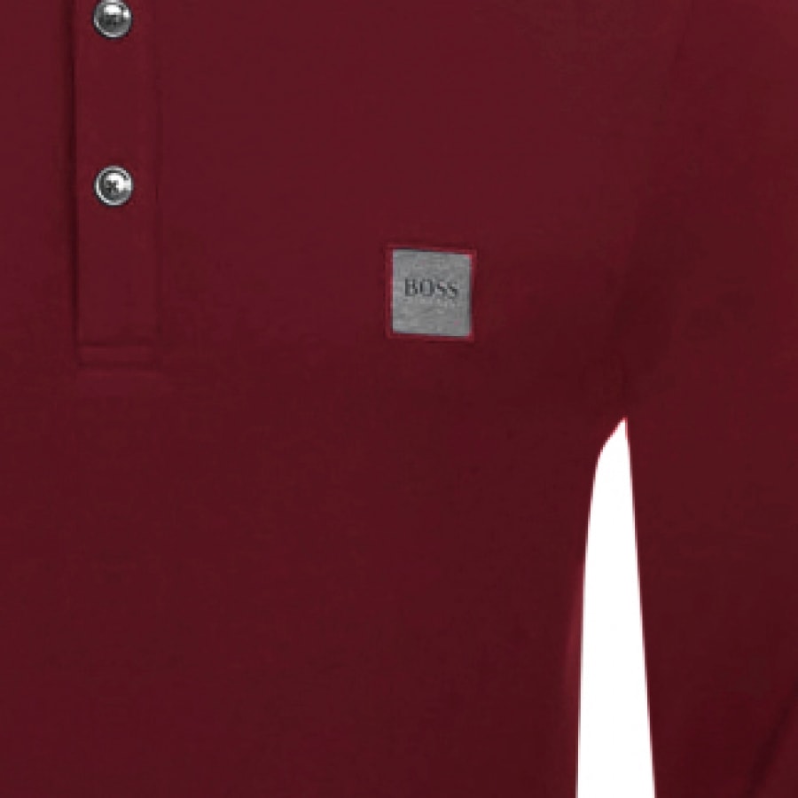 Alternative Image for ProductBOSS Long Sleeved Polo T Shirt Burgundy3